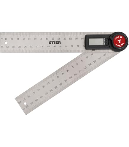 Goniomètre Multifonction Qqmora - Règle Angle 0-170°, Acier Inoxydable, Pour Bois