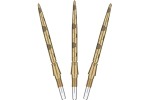 Target Darts Swiss Point Storm Pointes de Fléchettes en Acier, Onyx (Lot de 3 Pointes) 26MM/30MM/35MM – Or/Argent/Noir | Changer Les Pointes de Fléchettes, Les Pointes de Rechange, Les Accessoires