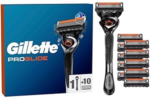 ‎GILLETTE Gillette Fusion5 Proglide 1 Rasierer 10 Ersatzklingen mit neuem Everglide Gleitstreifen für noch sanfteres Gleiten