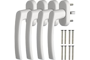 GETLITOOL 4pcs Manilla para Ventanas Practicables Manilla para Ventana para Puerta, Adecuada para Ventanas de Aluminio y Asas Abatibles Distancia Entre Orificios de 43 mm