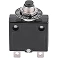 Circuit Breaker, 10A Manual Reset Thermal Switch Circuit Breaker Over Current Overload Protector 125-250V AC 50V DC Push Button Circuit Breaker(10 Amps)