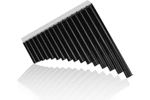 SALALIS Flûte de Pan Pan Flute Instrument jouez facilement une chanson Facile à apprendre et à jouer Plus que les flûtes en bambou Flûte de Pan 16 tuyaux pour la musique(le noir)