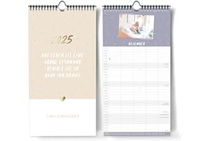 PAPERLIONS Familienplaner 5 Spalten zum selber gestalten I [Blattgold] Familienkalender 2025 Fotokalender I Wandkalender I Bastelkalender I mit Ferien- und Feiertagen I Stundenplänen uvm.