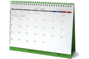 AGGAFA 2025 UK Desktop Calendar, Desktop Monthly Planner, Standing Flip Desktop Calendar, Compact and Practical Size 250×195mm Desk Calendar (Dec. 2024 - Dec. 2025)
