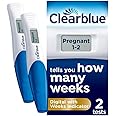 Clearblue Pregnancy Test With Weeks Indicator- Digital Early Detection, Digital Results 5 Days Early, 2 Digital Tests