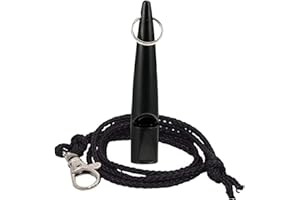 DOETYD Dog Training Whistle, Loud Sound, Standard Frequency Dog Whistle for Recall, Stop Barking & Long Distance Training with Lanyard, High Efficiency Dog Whistle (Black)