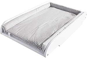 roba Fasciatoio con Materassino Adam & Eule - da Posizionare sul Lettino - Morbido e Traspirante - Idrorepellente e Antimacchia - per la Cameretta e il Bagno - Bianco