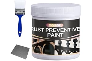 Mollor Convertisseur de rouille 2 en 1 et apprêt en métal, peinture antirouille pour métal, antirouille et scellement de voiture, revêtement de protection durable contre la rouille, résistant à la