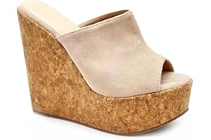 Toocool - Scarpe Donna Zeppe Zeppa zatteroni Scamosciati Sughero Tacchi Alti Plateau CA128