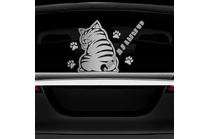 Leniutor Autocollant d'essuie-glace amusant en vinyle imperméable pour voitures, 16 couleurs - Autocollants pour fenêtre arrière, pare-chocs, animaux mignons - 18,8 x 24,4 cm