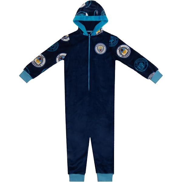 Offizieller Manchester City Pyjama Für Herren – Bequemes Baumwoll-PJ-Set In Blau
