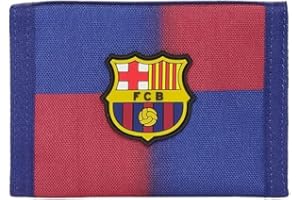 safta FC Barcelona 1. Team 25/26 – Geldbörse mit Kopfteil, Brieftasche, Geldbörse, bequem und vielseitig, Qualität und Widerstandsfähigkeit, 12,5 x 9,5 cm, blau/Granate, M, Casual
