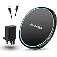 NANAMI Fast Wireless Charger with PD3.0 Adapter, 10W for Samsung Galaxy S25 S24 S23 S22 S21 S20 S10 S9 S8, 7.5W Qi-Certified Fast Charging Pad for iPhone 16 15 14 13 12 11 XS Max XS XR X 8 New AirPods