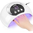 UV LED Nail Lamp, LKE 54W Nail Dryer Gel Nail Curing Lamp UV Light for Gel Nails with 3 Timers LCD Display Smart Sensor USB Plug for Fingernail Toenail