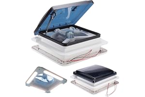 AISNY RV Dachventilator 12V, Wohnmobildach Abluftventilator Lüfter mit LED Licht Air Belüftung für Wohnmobil Dachventilator Dachlüfter Reversibler Abluftventilator Dachfenster Dachhaube Vent