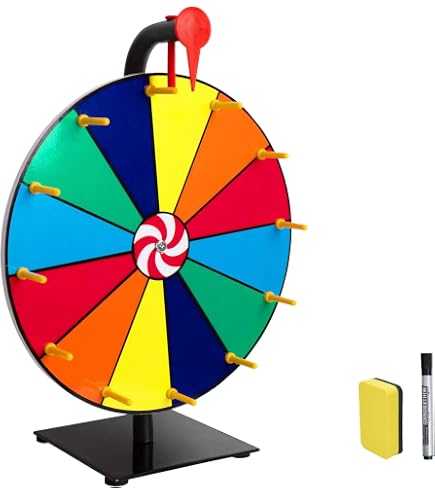 thumbnail image 2 of Prize Wheel Spinner, Prize Wheel Spinner With Stand 16-Slot Rotating 2 of 9
