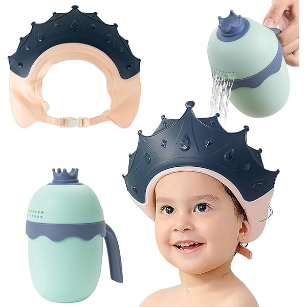 Cuffia Doccia Bambini NJCXOLA - Visiera In Silicone Morbido Per Evitare Acqua Negli Occhi | Cappello Doccia Regolabile - Foto 4