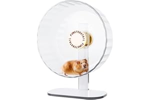 FUNSTERSTAIL Funsters Tail Super Silent Hamster Wheel 8.7 Inch, Magnetic Large Rat Wheel for Chinchilla, Gerbil, Guinea Pig, Cat, Mouse, Sugar Glider and Dwarf, Syrian Hamster Accessories (Peach Pink)