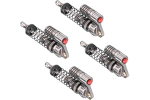 BEWINNER Ammortizzatore RC, 4 pezzi Ammortizzatore in alluminio con lavorazione CNC per assiale / SCX10 / D90 / -4 / RC Carro cingolato, design a doppia molla Accessori di ricambio per