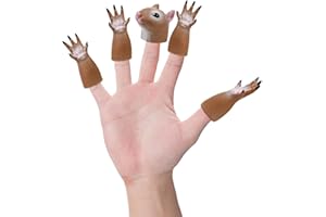 NYXSEAT 1 set di bambole scoiattolo, marionette animali, marionette da dito scoiattolo, mini giocattolo novità, simpatici puntelli per le dita dei bambini, giocattolo per le dita