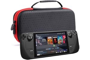 TUVOWAK Carrying Case for Steam Deck , Protective Portable Travel Hard Storage Bag Pouch with 10 SD Games Cartridges for Steam Deck & Accessories, Black