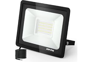 TOOBETTP Proiettore LED 30W,Faretto LED da Esterno 3000LM Faro led da Esterno 6500K Bianco Freddo Faretti LED Impermeabile IP66 Faretto LED da Esterno,per Giardino Cortile Garage Pareti