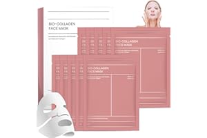 JWDMHSJ 10 Stück Bio Collagen Maske, Bio-Collagen Real Deep Mask, kollagen maske, Anti-aging Kollagen Gesichtsmaske, Hydratisiert, Anti-Aging, Hautstraffung, Kollagen Maske für Alle Hauttypen (B)