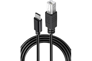 YUIO USB B to USB C Printer Cable 2M, USB C to USB B Midi Cable for HP/Epson/Canon Printer, Scanner, Digital Piano, Midi Controller/Keyboard