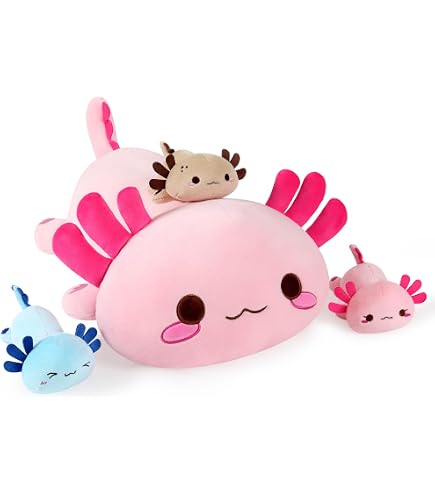 Peluche Axolotl Shownicer - Peluche Kawaii 50/70/90cm, Cadeau Enfant Doux Et Lavable