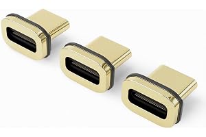 IVIVTOR USB C Magnetisk Adapter - 3-pack 40 Gbps Höghastighet Överföring 24-Stifts Magnetisk Typ-C-Kontakt Compatible for Laptop Phone