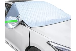 CaiTang Copri Parabrezza Auto, Inverno Telo Parabrezza Antigelo, Ripiegabile Copertura Parabrezza Auto Ghiaccio, Antighiaccio, Pioggia, Polvere, UV, Adatto la Maggior Parte dei Veicoli (230x128cm)