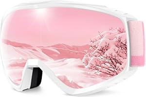 Findway Skibrille Erwachsene für Herren Damen, Snowboardbrille für Brillenträger, OTG UV-Schutz Kompatibler Helm Anti Fog Skibrillen Sphärisch Verspiegelt