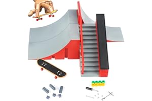 Aolieh Mini Finger Skateboard,DIY Montagerampe Zubehör Set,Finger Skateboards Skate Park Rampe Teile für Tech Practice Deck Kinder Geschenkset Fingerboard Spielzeug Sport Spiel für Kinder Kinder(A)