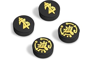 Premium 4PCS Switch Thumb Grip, Exclusive Zelda Tears of The Kingdom Theme – Silicone Joycon Grip, Legend of Zelda Design - Compatible with Nintendo Switch/Switch OLED/Switch Lite, by Kardition
