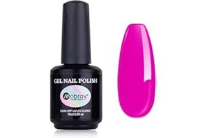 Mobray Rosa Smalto Semipermanente Unghie 15ml, Viola 1 Pz di Smalti Semipermanenti per Unghie, Inverno Smalto Gel Unghie Regali per Donne Gel Nail Polish