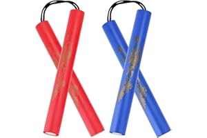 ZDNT 2 Pairs Foam Nunchucks,Safety Practice Nunchaku with Rope,Martial Arts Nunchucks,Foam Training Nunchucks Portable Training Nunchuck Foam Martial Arts Nunchucks for Kids and Beginners