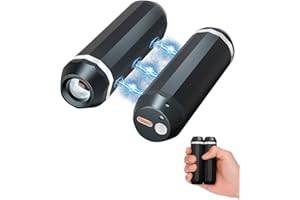 HUMPUN Hand Warmer, 10000mAh Rechargeable Hand Warmer Electric, 2 Pakcs Portable USB Hand Warmer 2 In 1, 3 Modes Pocket USB Hand Warmer with Flash Light, Great For Camping, Hiking & Men Women