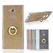 Produktbild Everainy Sony Xperia XA2 Hülle Silikon Bumper Gummi Cover mit Ring 360 Grad Ständer Hüllen Kompatibel für Sony Xperia XA2 Handyhülle Stoßfest TPU Stoßstange Schutzhülle (Gold)