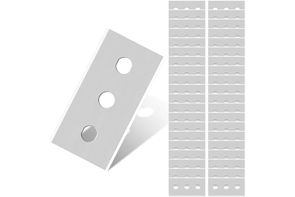 Flintronic 40 st Keramikfeldskrapa reservblad, skrapablad av rostfritt stål, skrapablad, rakblad Zeranfeldkratzer, keramikfält, Herdschaber för häll, ugn, glaskeramik (43 * 22mm)