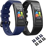 MoKo 2 Pezzi Cinturino Compatibile con Huawei Band 4 PRO/Band 3 PRO/Band 3, Cinturino Sportivo di Ricambio in Morbido Silicon