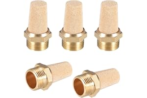 ‎SOURCING MAP sourcing map 5Stk. Schalldämpfer aus Messing G3/8 verstellbarer Schalldämpfer aus G Messing