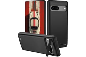 Gladgogo Akku Hülle für Google Pixel 7(10000mAh 6.3Zoll), Akkuhülle mit Ständer und hoher Kapazität,Wiederaufladbar Batterie Ladehülle Akku, Tragbares Batterieladegerät Hülle mit USB-C, Schwarz