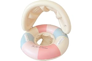 ZoraYorce Cute Baby Pool Float, läckagesäker, bärbar | Bärbara solskyddsringar, läckagesäker, vikbar säkerhetssäte för vatten
