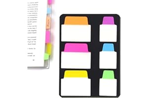 FSYKBT 600 PCS Sticky Index tabs, Page Markers tabs, Transparent Annotation tabs, for Page Markers Book Annotation File Reading Notebook Coloured tabs Office School