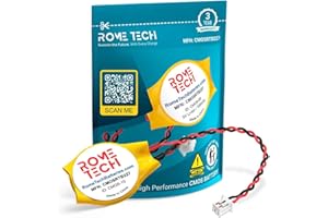 Rome Tech CMOS Battery for Lenovo ThinkPad X240 / Lenovo ThinkPad X240I / Lenovo ThinkPad X240S / Lenovo ThinkPad X250 - Laptop Backup BIOS RTC 3V CR1632 Battery with 2 Wire Cable (1-Pack)