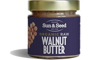 Raw Walnut Butter by Sun & Seed - 200g - Smooth Nut Butter - Plant Based - Rich in Alpha Linolenic Acid & Omega-3-100% Organic Walnuts - Palm Oil Free - Vegan Butter