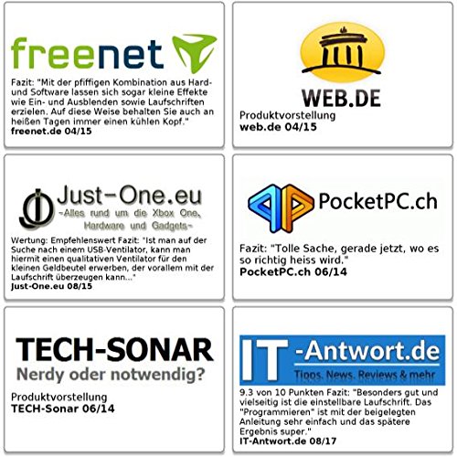 PEARL USB-Ventilator mit programmierbarer Laufschrift - 5