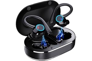 GOWENIC Écouteur BT, Casque Bluetooth sans Fil Q23 PRO, Mini Casque de Sport Stéréo étanche avec Microphone, Suppression du Bruit ANC, Bluetooth 5.1, Longue Durée de Vie, pour le