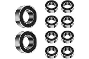 ANGEEK 10 pezzi 6700-2RS Cuscinetti a sfera 10 mm x 15 mm x 4 mm, Prelubrificati, doppia tenuta, 6700RS Cuscinetti a sfera a gola profonda