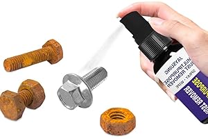 HOLSHOP Stop-Rouille Spray Anti-Rouille, Spray Décapant, Traitement Antirouille pour Intérieur et Extérieur, Convertisseur de Rouille à Effet Immédiat, Spray Vaporisateur Coloris gris Aluminium 70 ml (Noir)